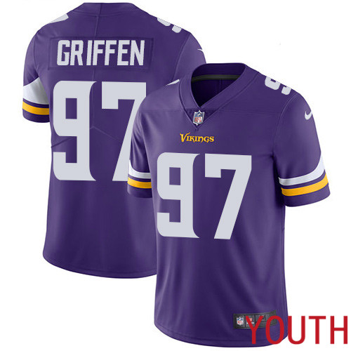 Minnesota Vikings #97 Limited Everson Griffen Purple Nike NFL Home Youth Jersey Vapor Untouchable->youth nfl jersey->Youth Jersey